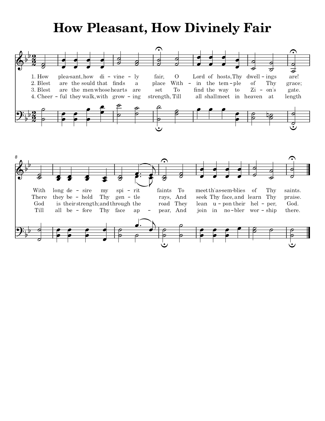 How Pleasant, How Divinely Fair - Sheet Music Page 1