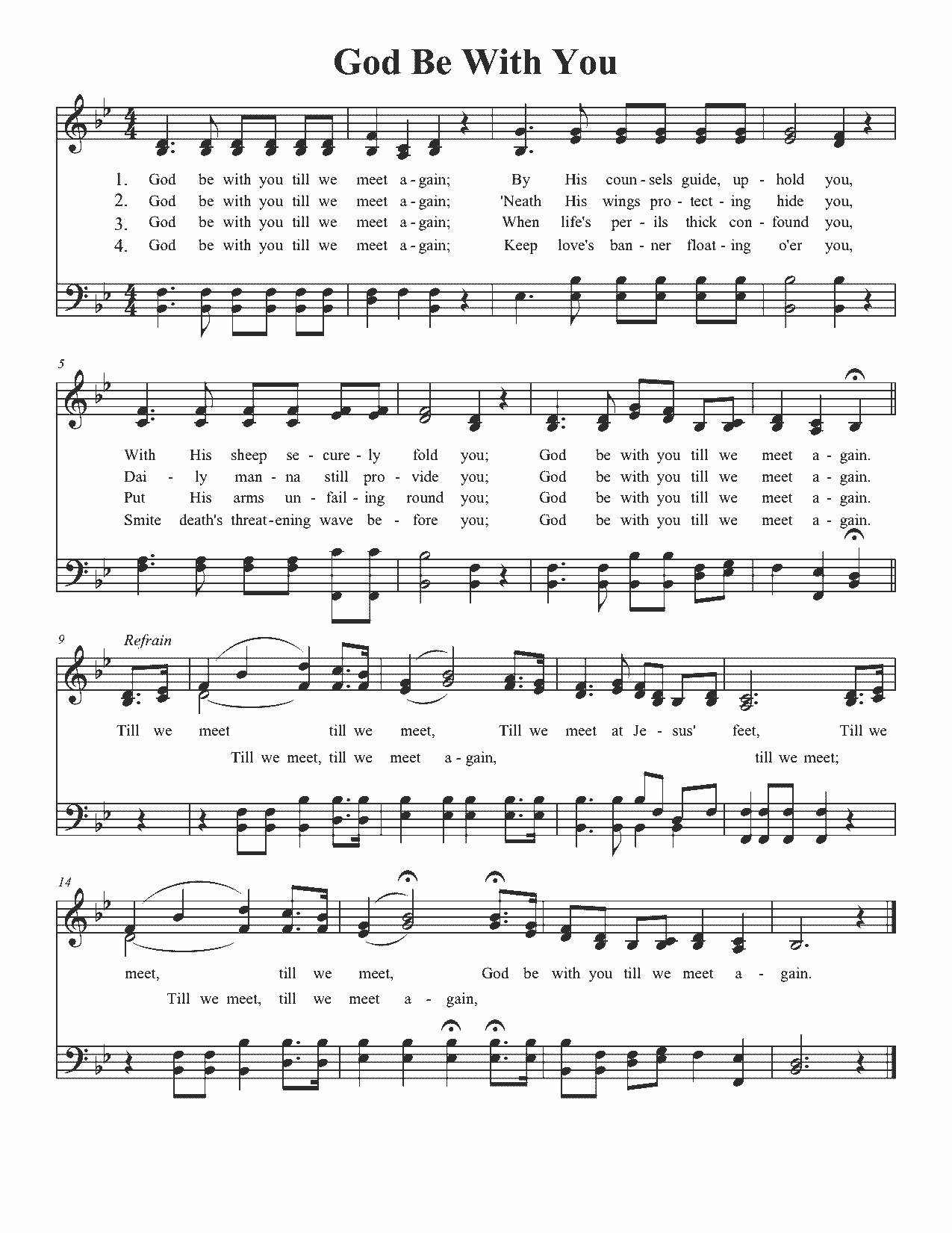 God Be With You - Sheet Music Page 1