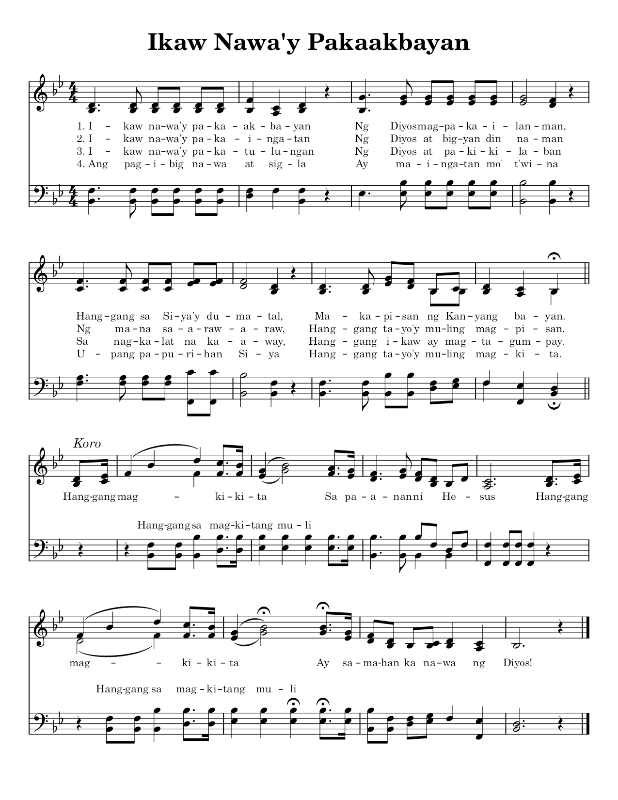 Ikaw Nawa'y Pakaakbayan - Sheet Music Page 1
