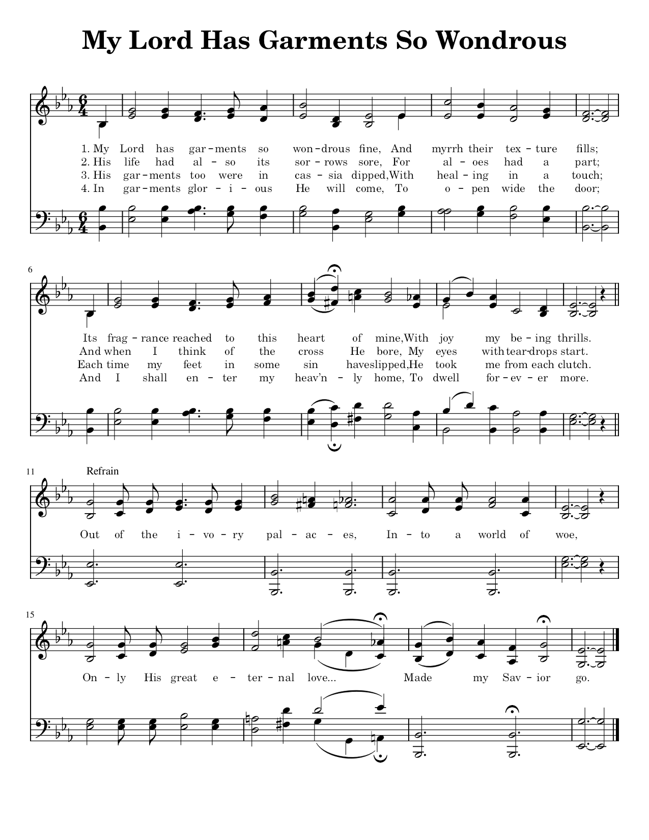 My Lord Has Garments So Wondrous - Sheet Music Page 1