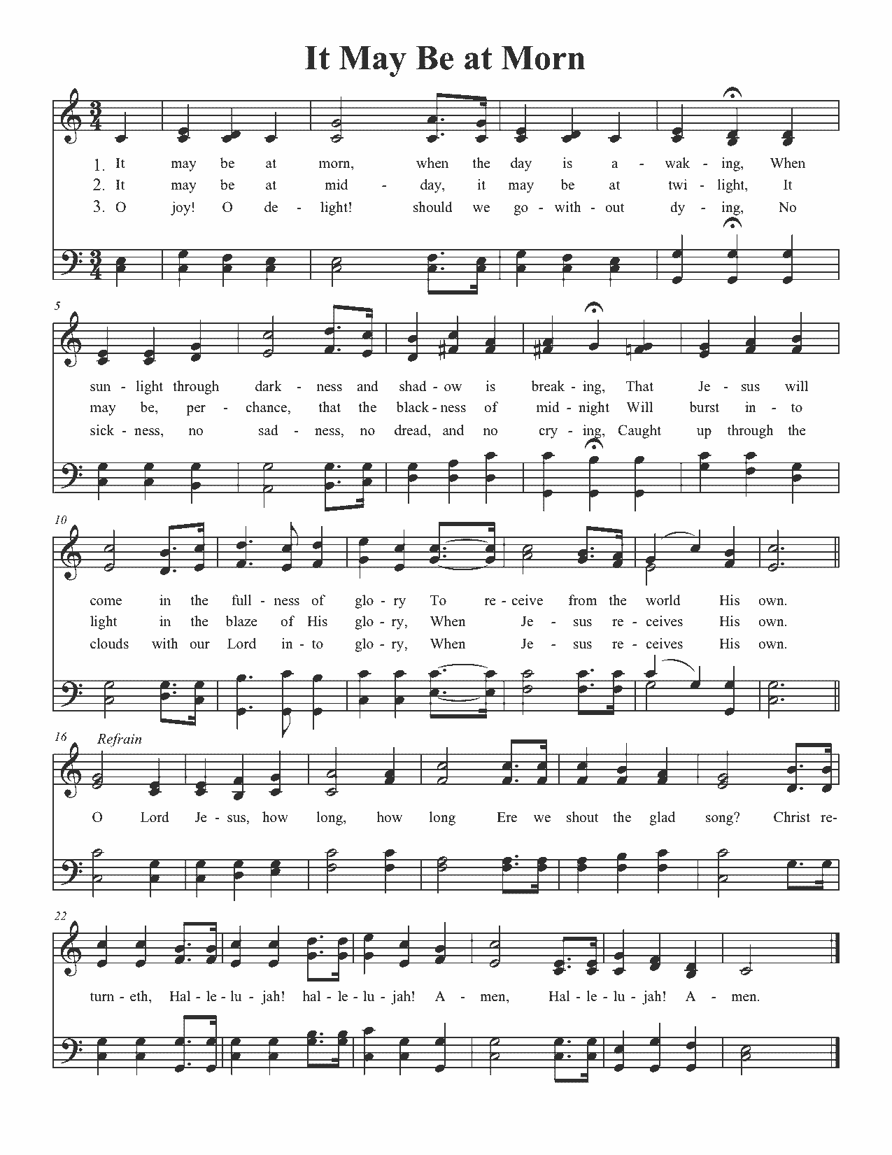 It May Be at Morn - Sheet Music Page 1