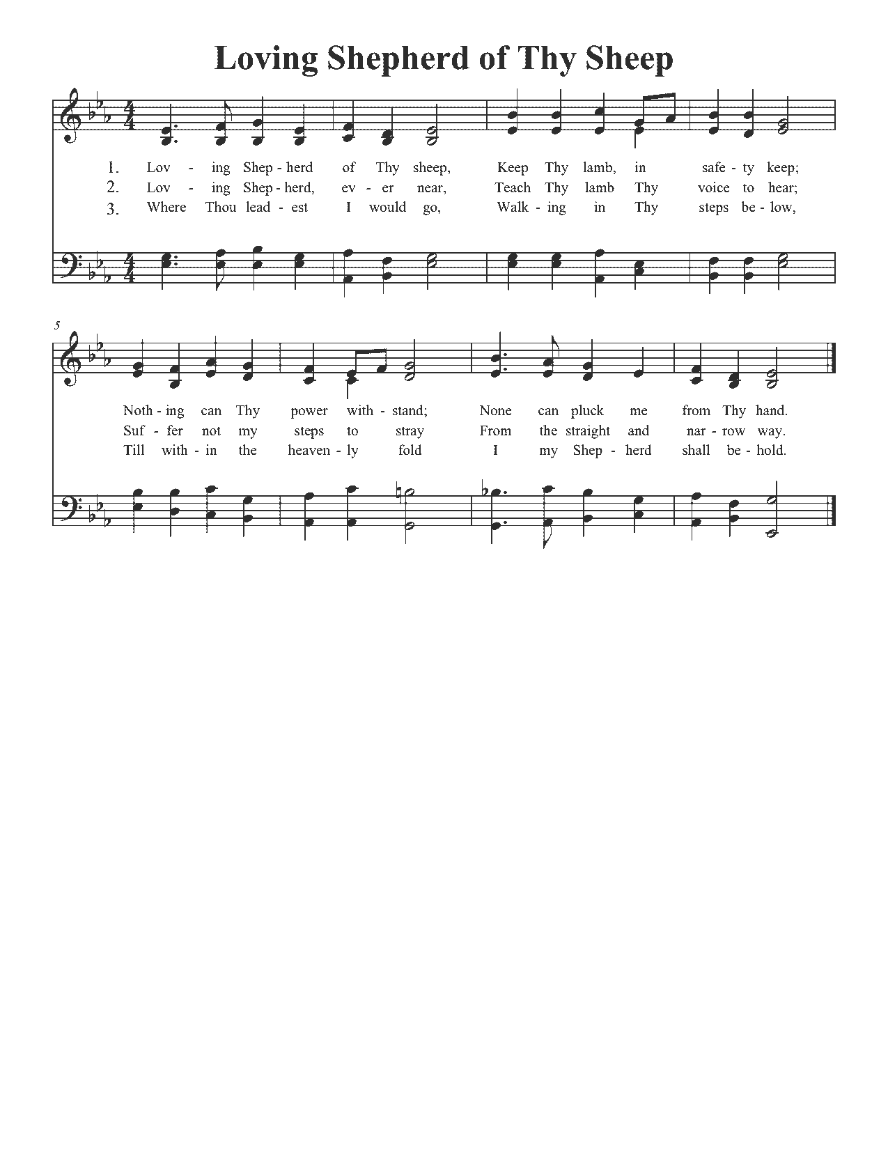 Jesus, the Loving Shepherd - Sheet Music Page 1