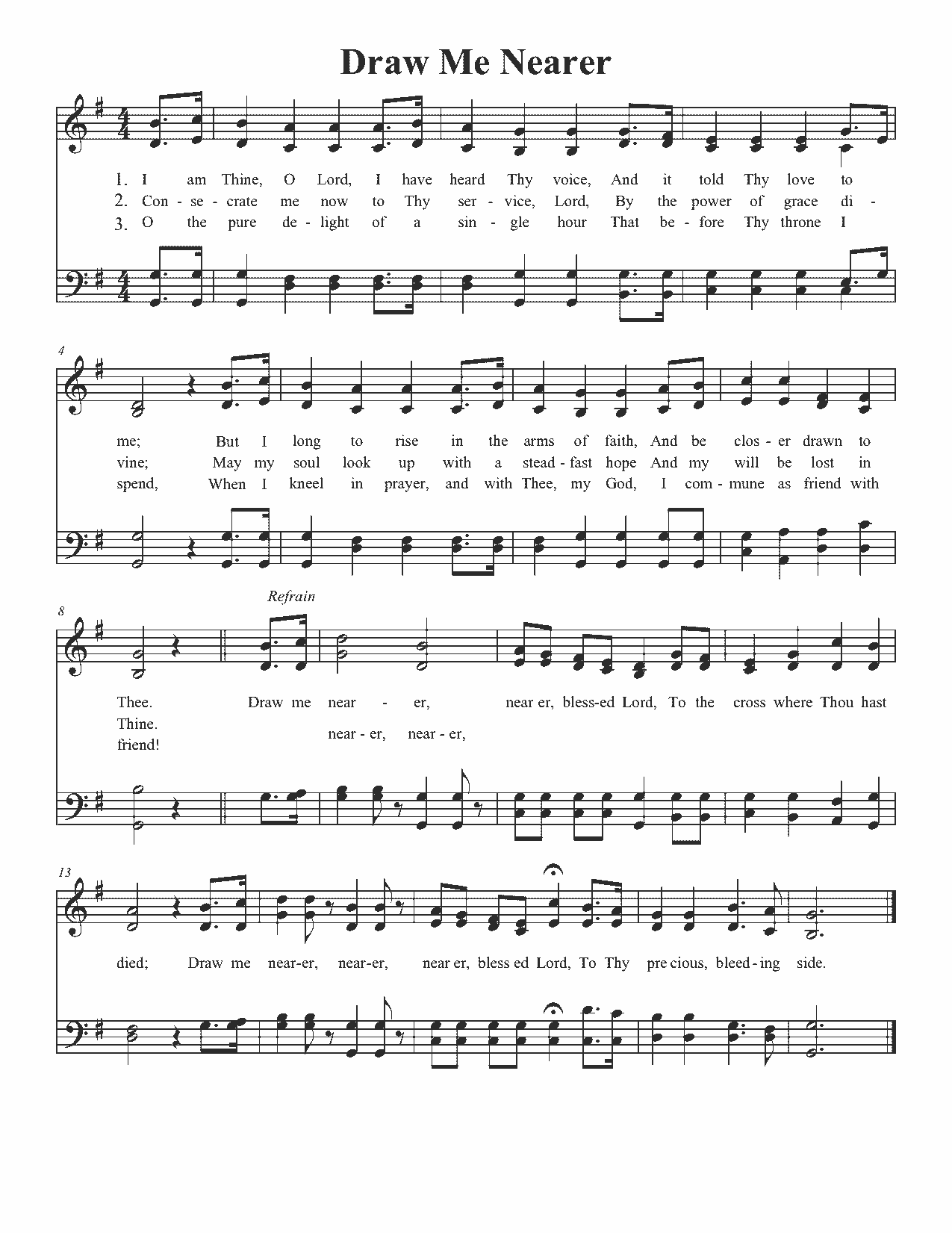 Draw Me Nearer - Sheet Music Page 1