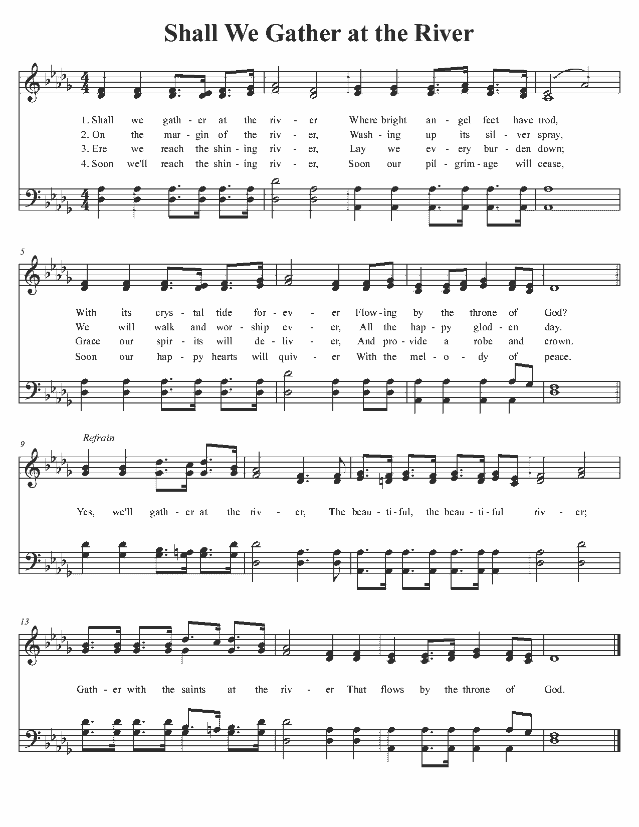 Shall We Gather at the River? - Sheet Music Page 1