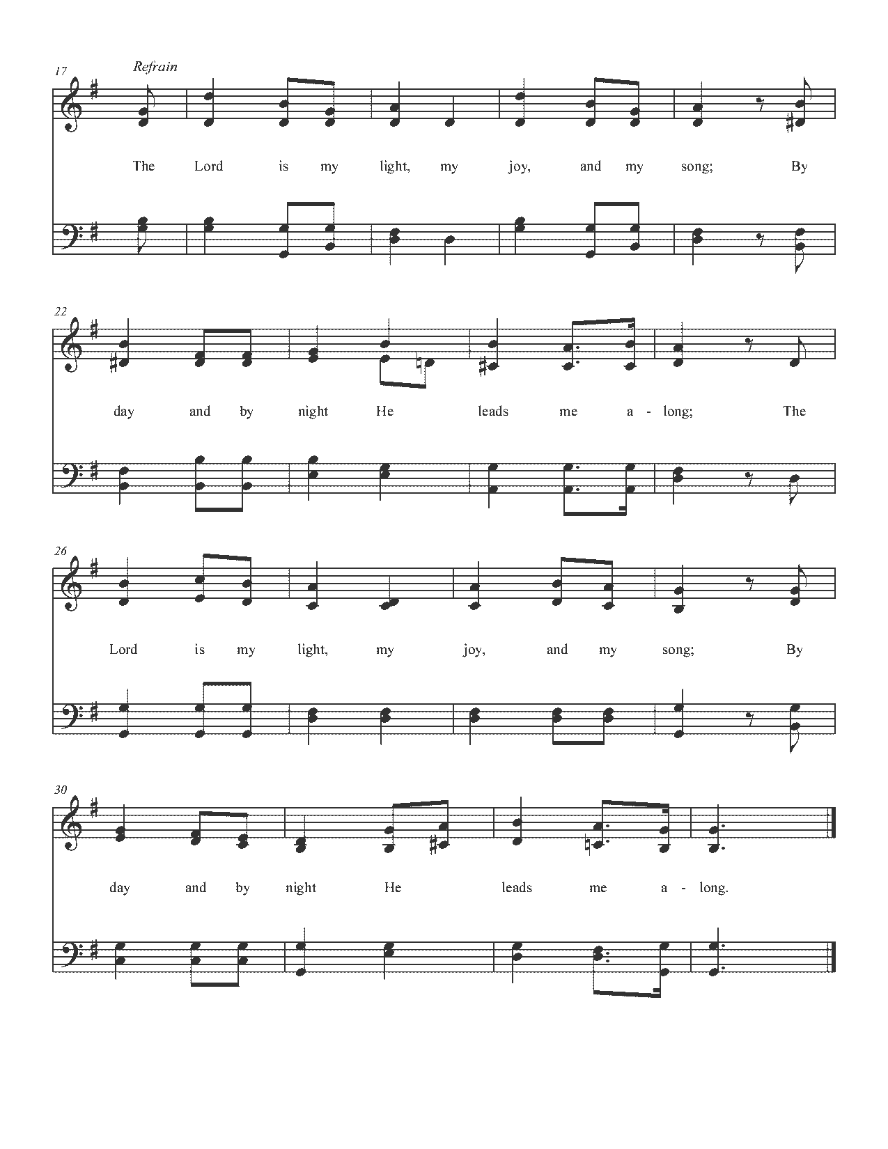 The Lord is my Light - Sheet Music Page 2