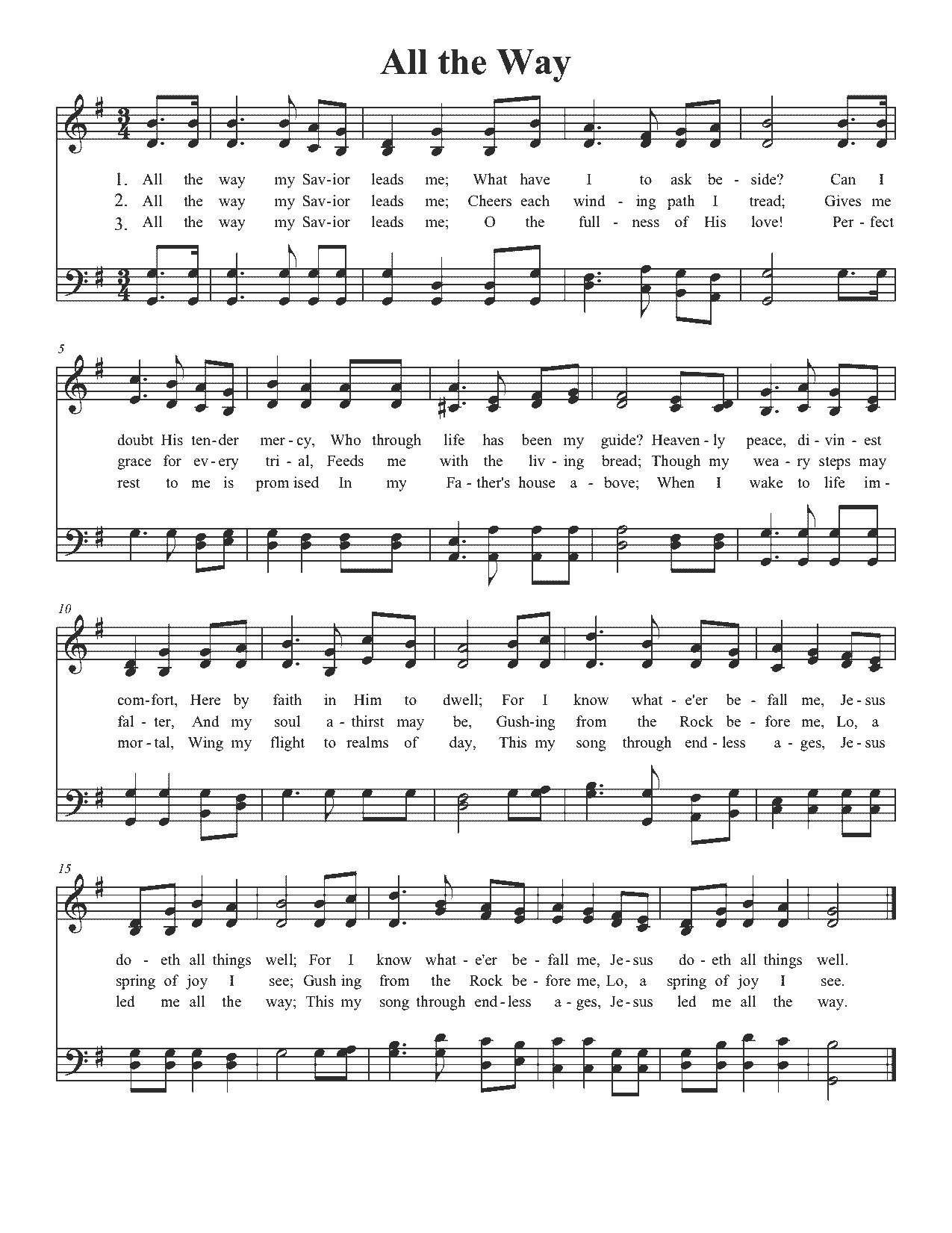 All the Way - Sheet Music Page 1