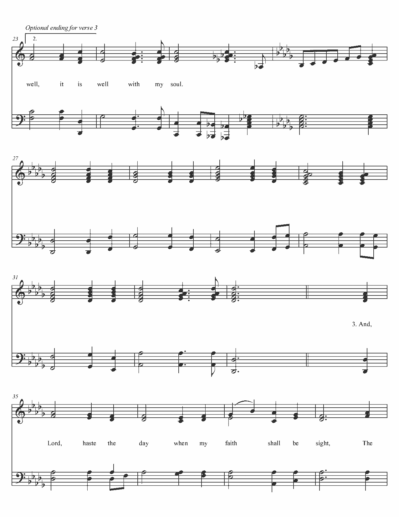 It Is Well With My Soul - Sheet Music Page 2